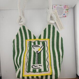 Beaded Martini Glass Handbag – Multicolor – NWT – Viral Handcrafted Bag India